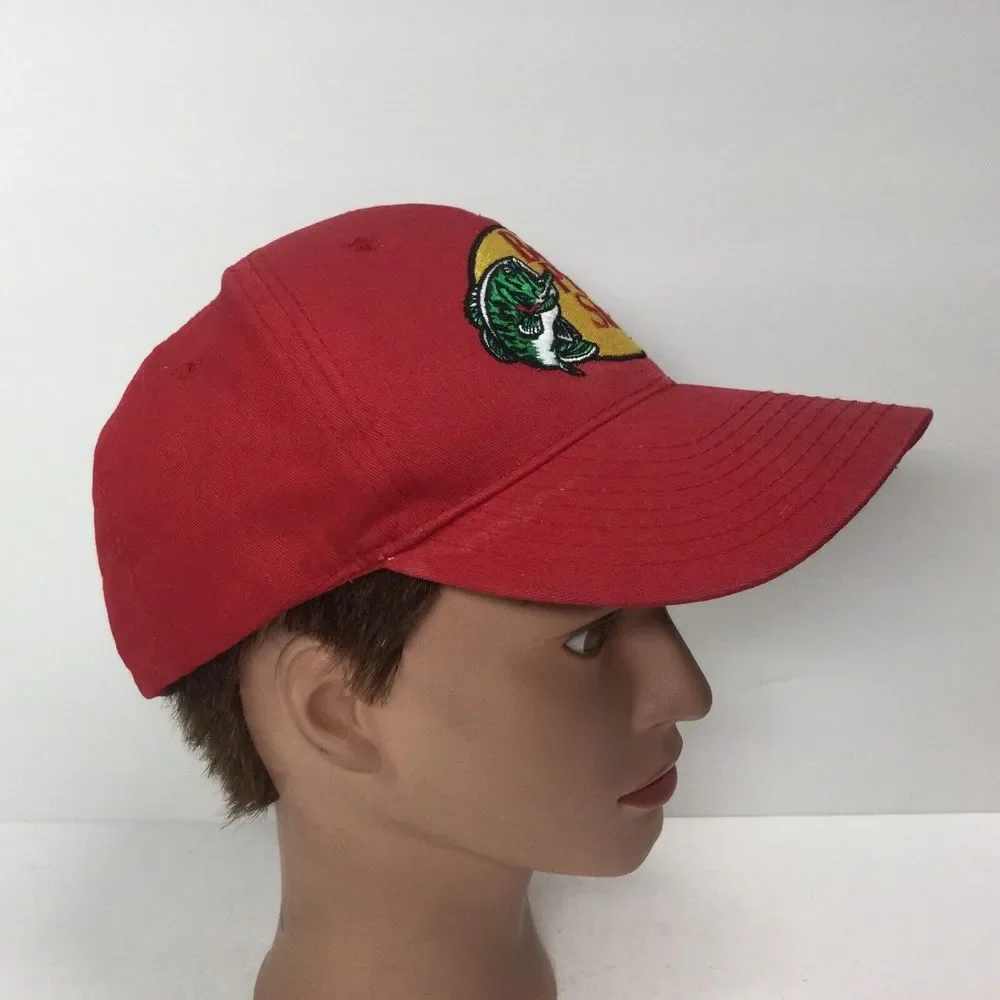 Bass Pro Shops hat Red SnapBack Outdoors‎ fishing cap adults one size